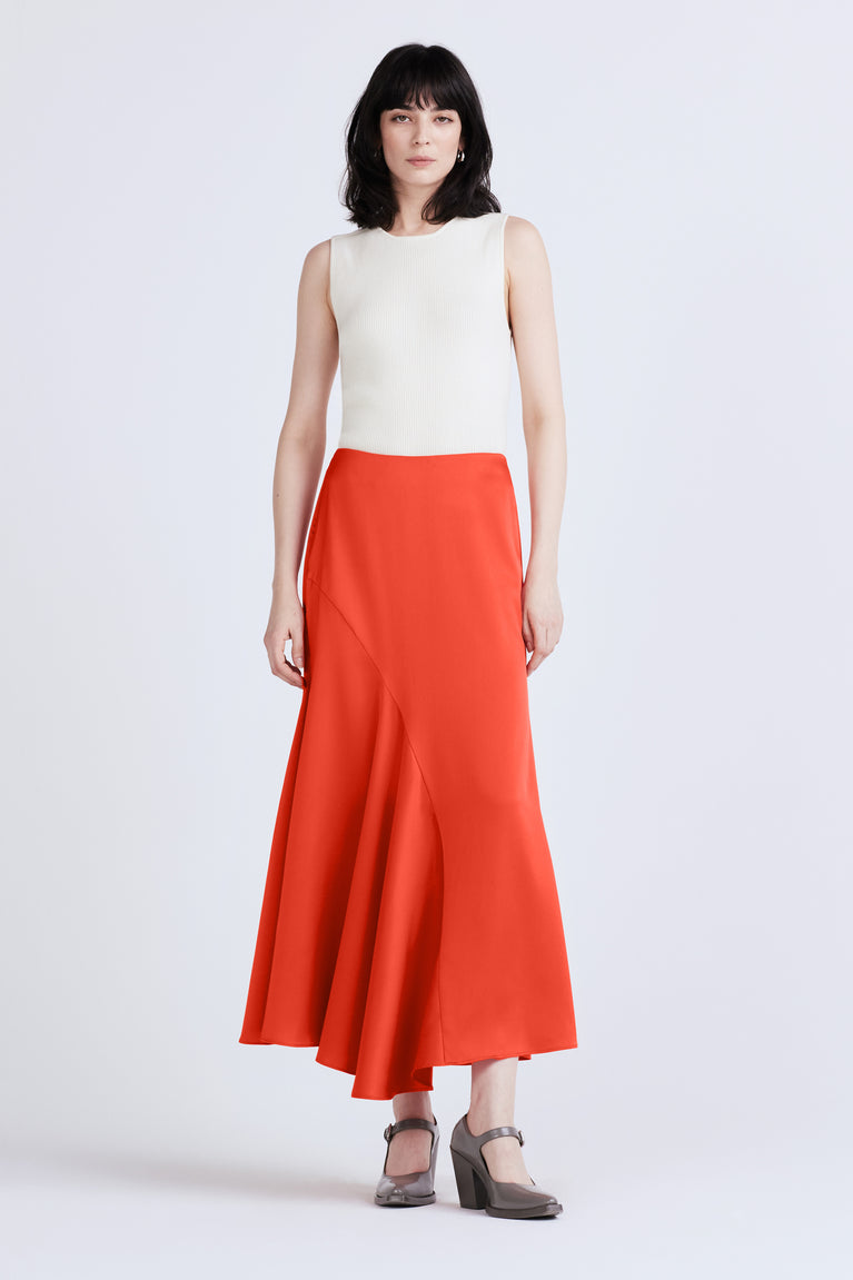 FLARED MIDI SKIRT