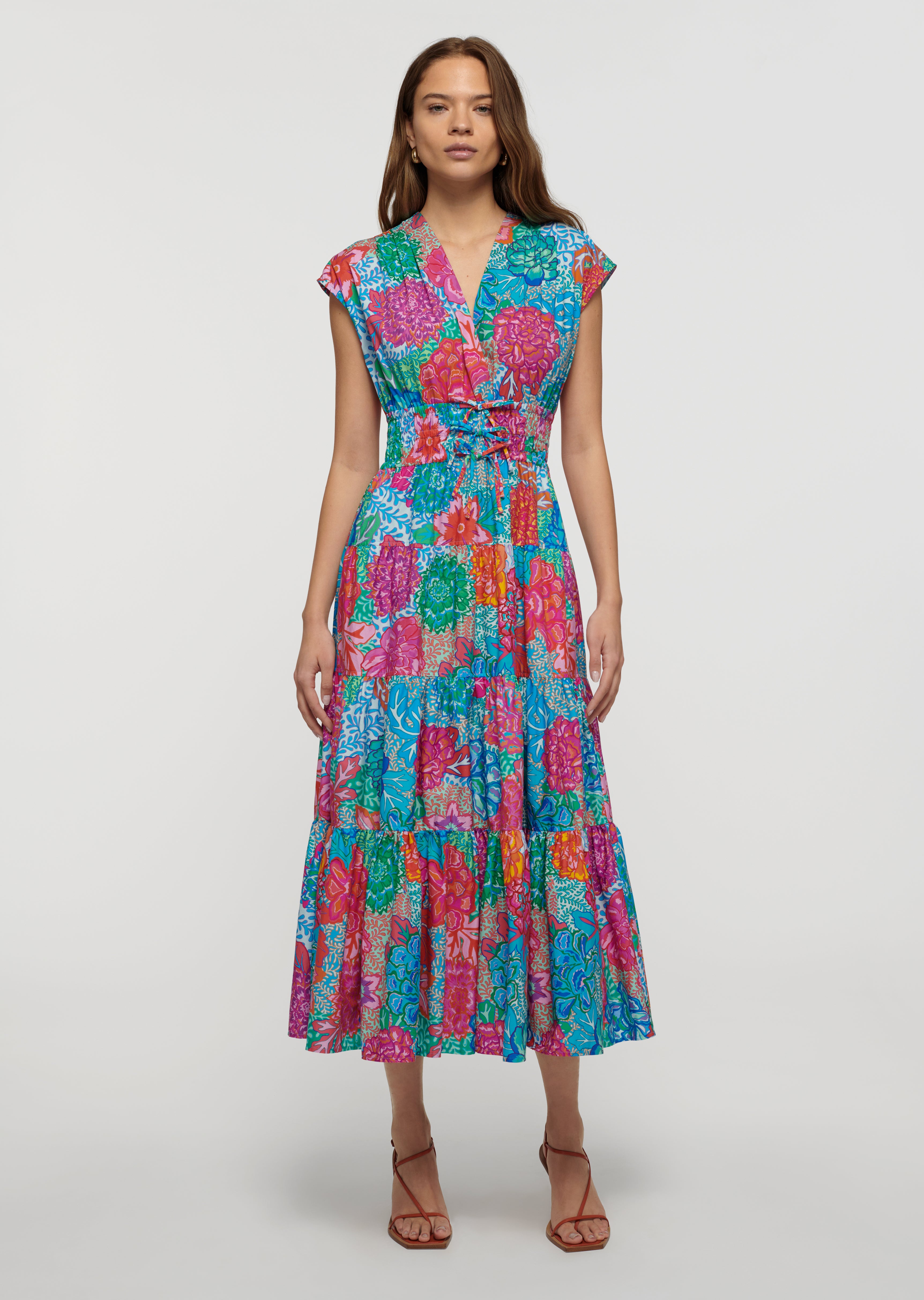 Image of Fatima A-Line Dress - Blue Multi