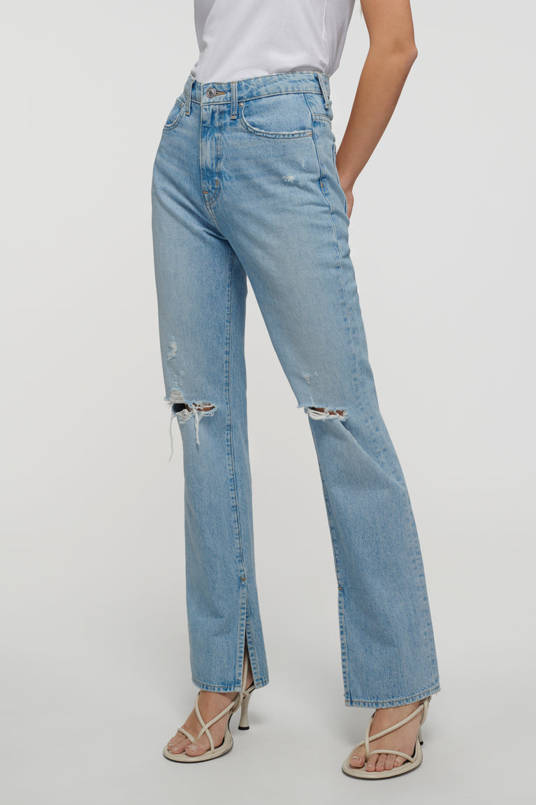 2023 Womens High Waisted Ultra Stretch Denim Pants With Side