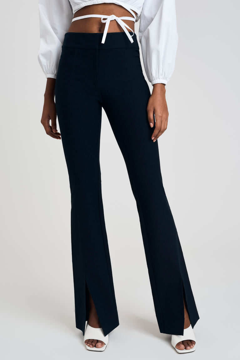 Maeve Soft White Front Slit Trouser