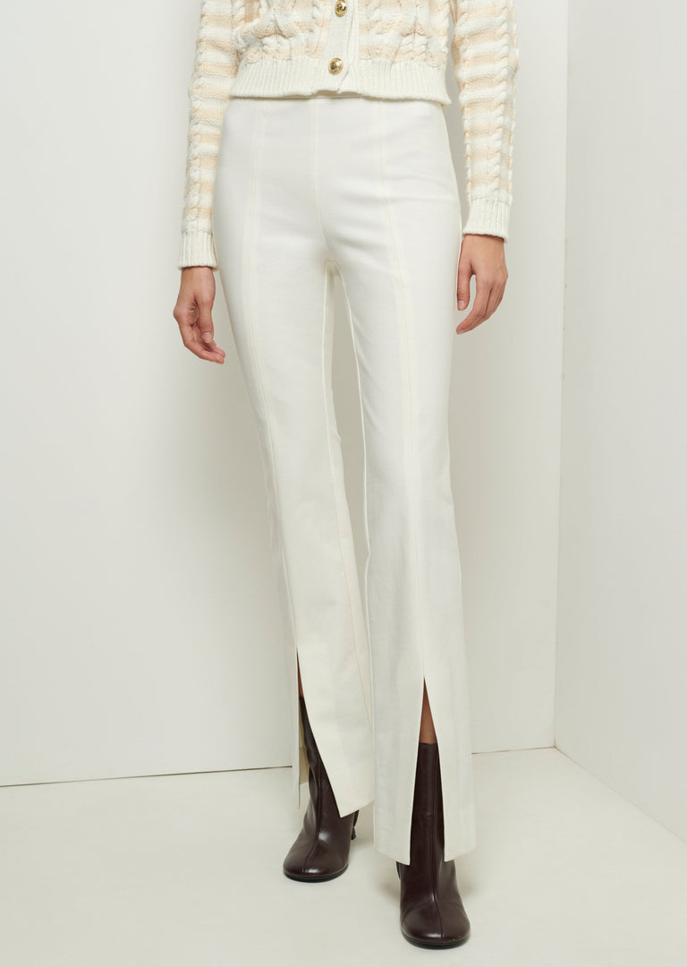 Maeve Soft White Front Slit Trouser | Derek Lam 10 Crosby