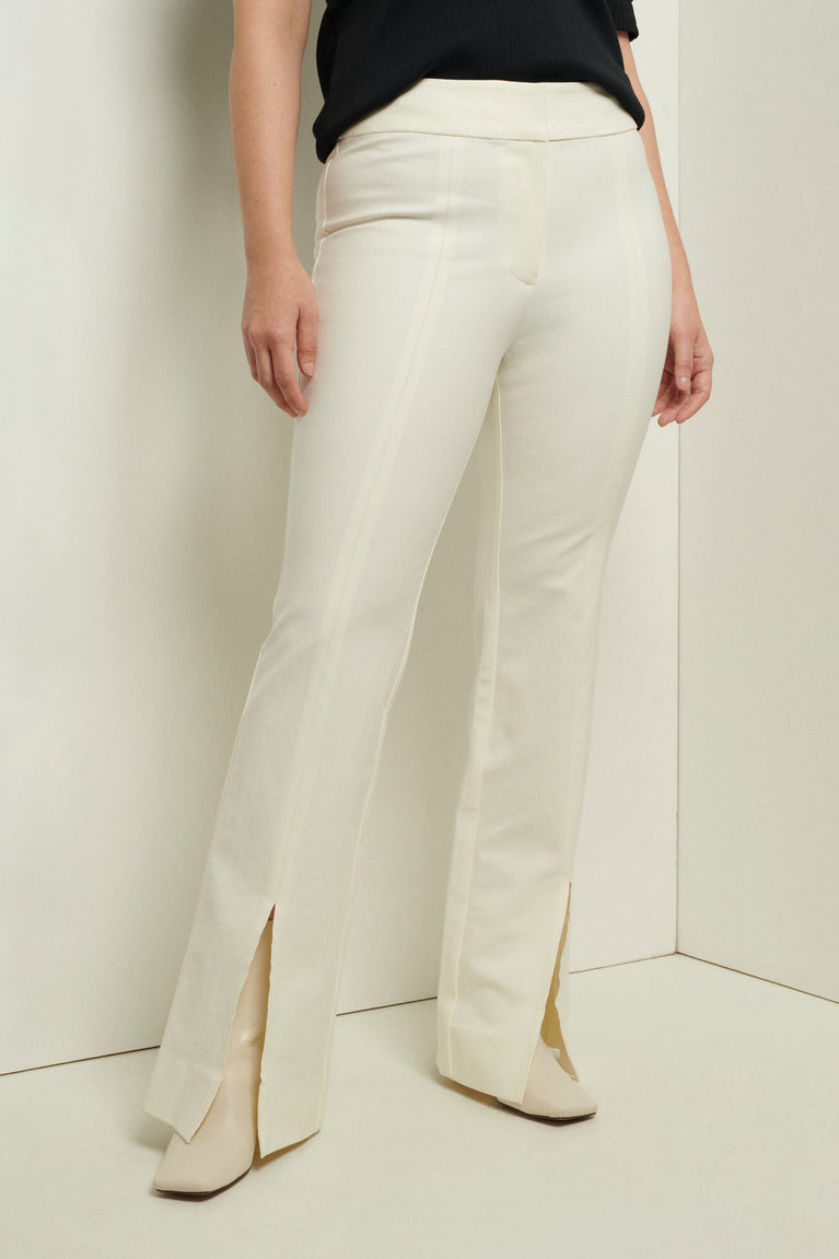 Maeve Front Slit Trousers - Soft White