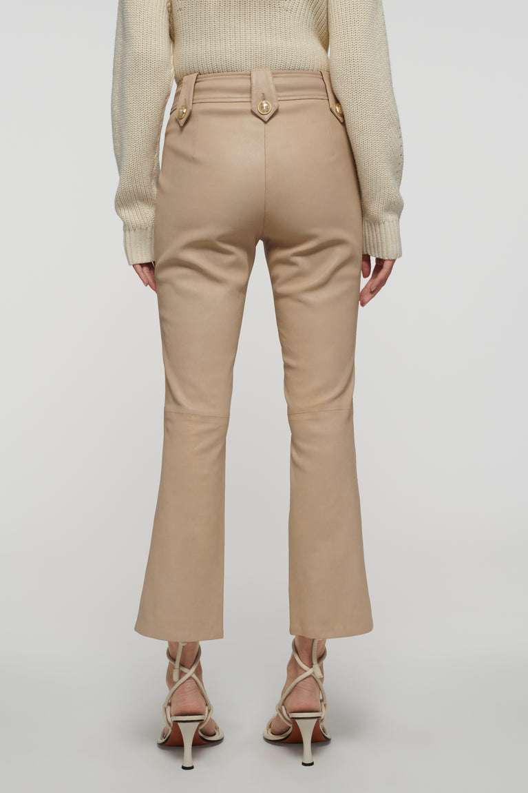 ORing Cut Out Side Flared Trousers  Red or Beige  Just 3