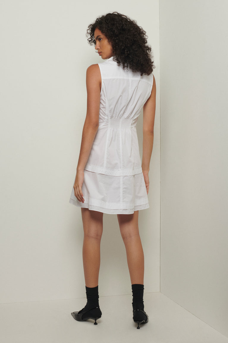 Satina Shirt Dress - White