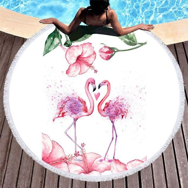 Serviette de plage Bohemida Roundie Mandala 220x240cm - XXL Pink Ombre -  Serviette de