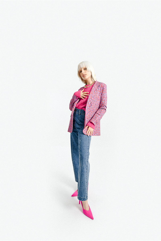 Molly Bracken Splendid Pink Print Blazer