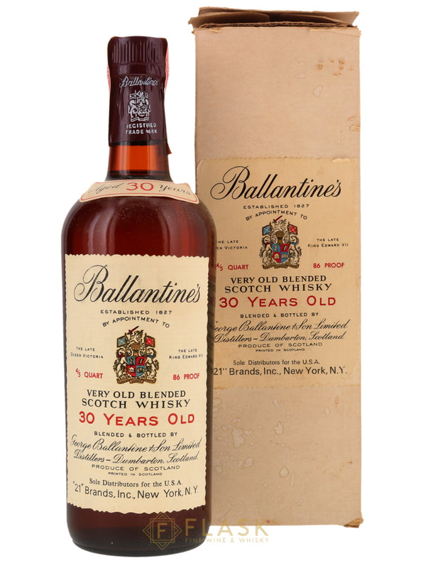 Ballantines Finest 1970s 4/5 Quart Scotch Whisky - 86 Proof