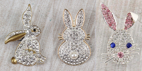 Rabbit Pins by Seasons Jewelry