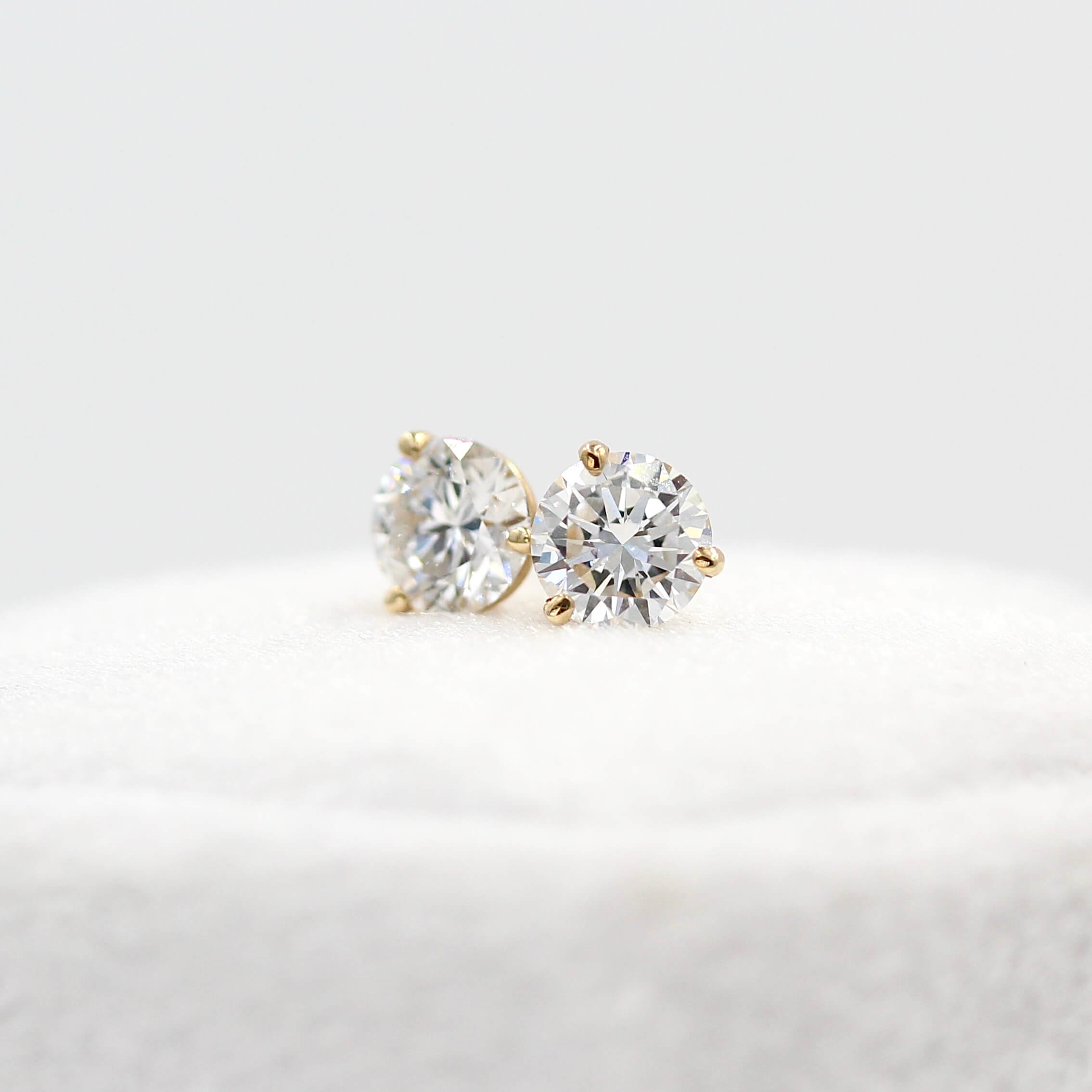 Fine Small Solitaire Diamond Stud Earrings | 14ct Solid Gold | Missoma