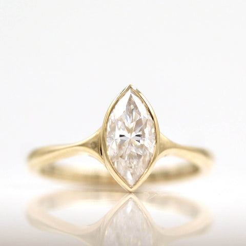 Gold Engagement Ring from Taylor Custom Rings with Lab-Grown Diamond