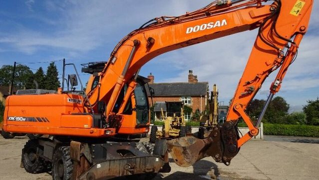 Daewoo Doosan DX190W Wheel Excavator Workshop Service Repair Manual SN: From 5001