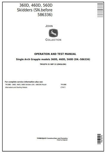 timberjack 460 service manual