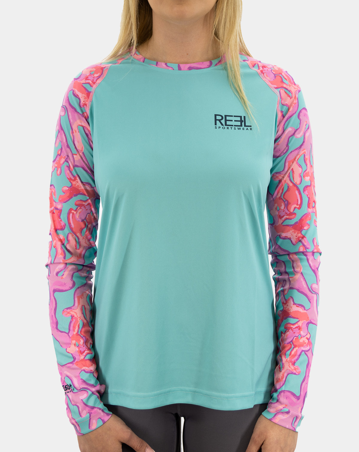 Reel Legends Womens Pink Neon Glow Long Sleeve Fishing Shirt Size Large New  NWOT