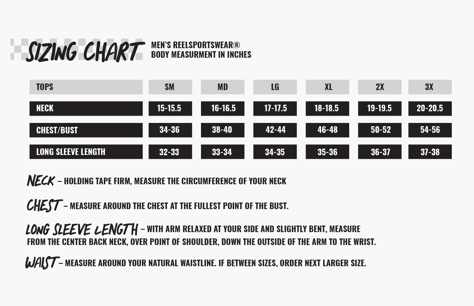 Men's Size Chart