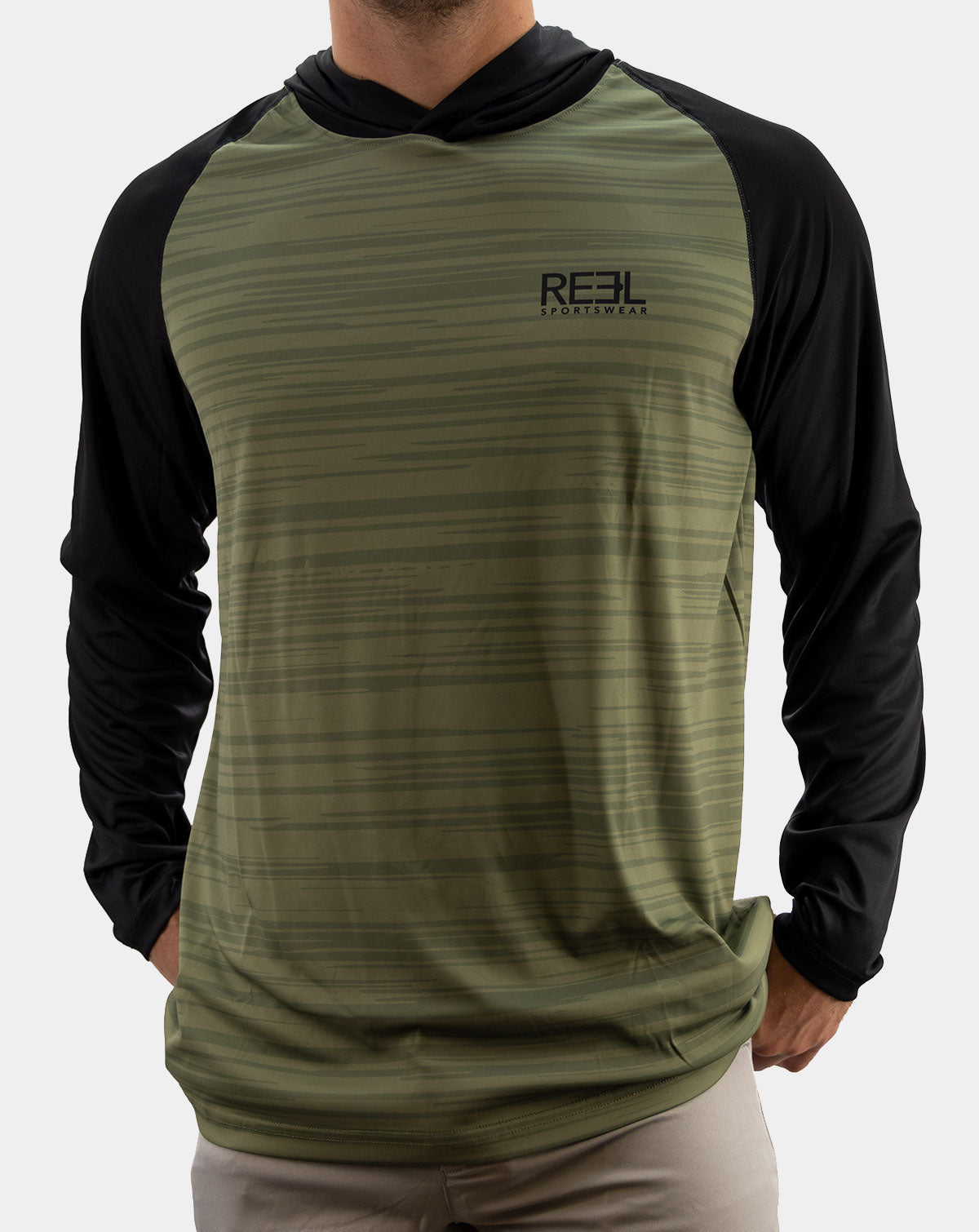 Reel Legends Fishing Shirt Men L Black Vented Pocket Saltwater