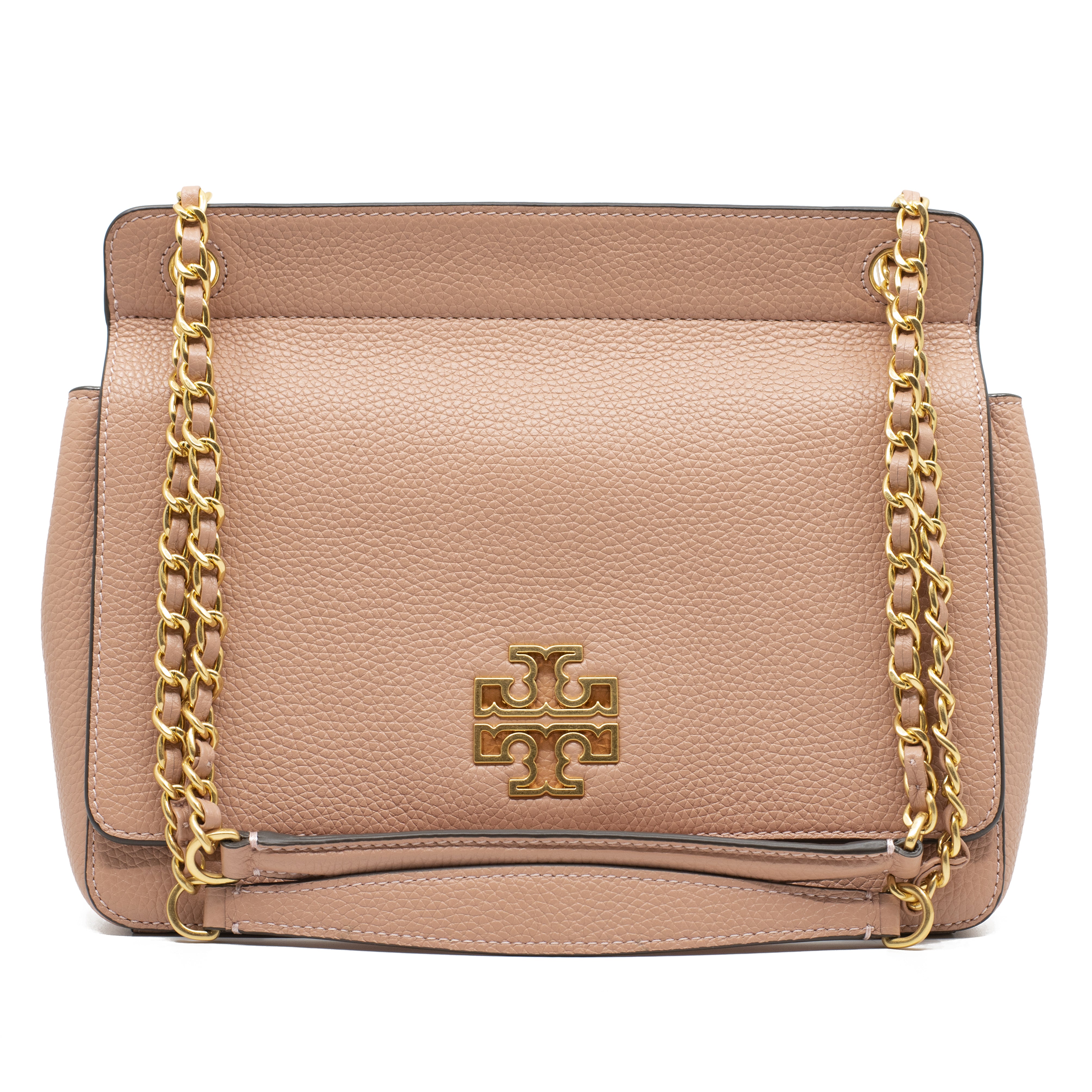 TORY BURCH BRITTEN FLAP SHOULDER BAG IN BARK || 67295-689 BY TORY BURCH –  Galleria di Lux Canada