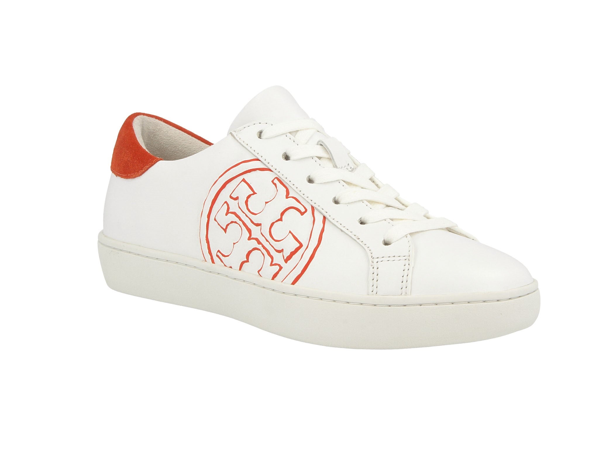Tory Burch T Logo Sneaker in Snow White and Canyon Orange – Galleria di Lux  Canada
