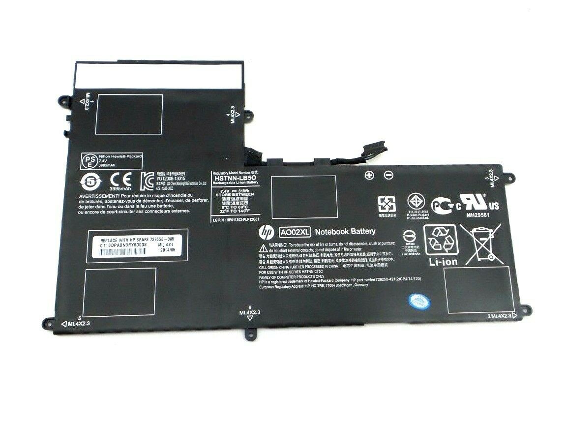  36wh Original Battery AO02XL for HP ElitePad 1000 G2 HSTNN-LB5O – eBuy  INDIA