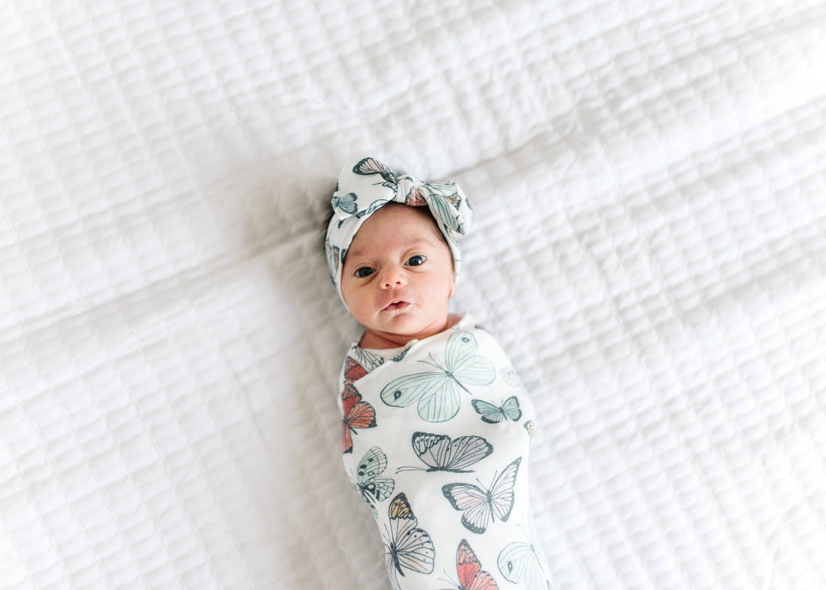 Knit Swaddle Blanket Dot Copper Pearl EU