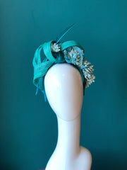 green floral turban band