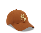 New Era NY Yankees Metallic Logo Womens Brown 9FORTY Adjustable