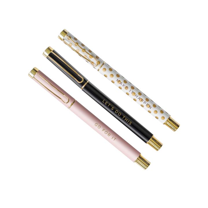 Catalina Gold Felt Tip Pens, Set of 3