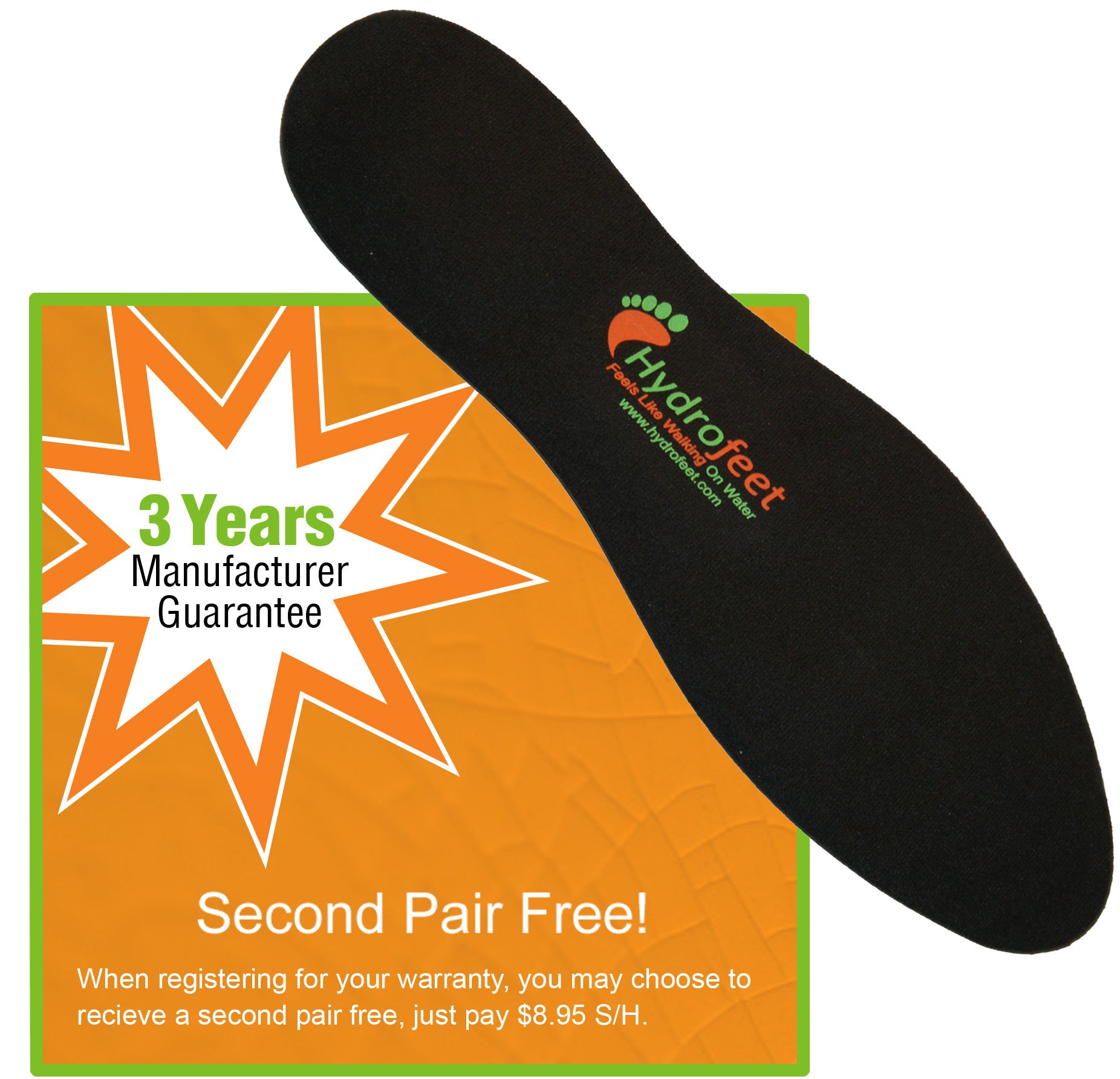 hydrofeet orthotic shoe insoles