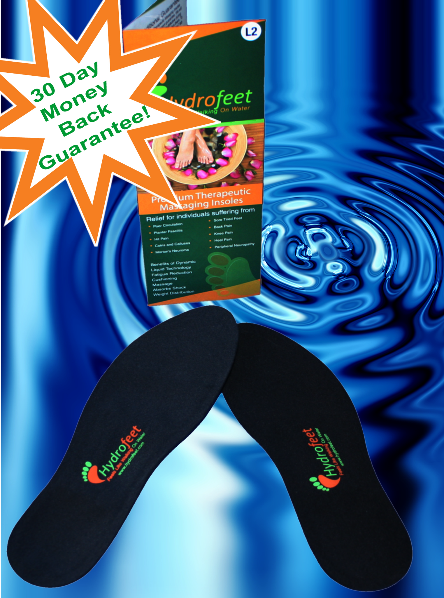 hydrofeet orthotic shoe insoles