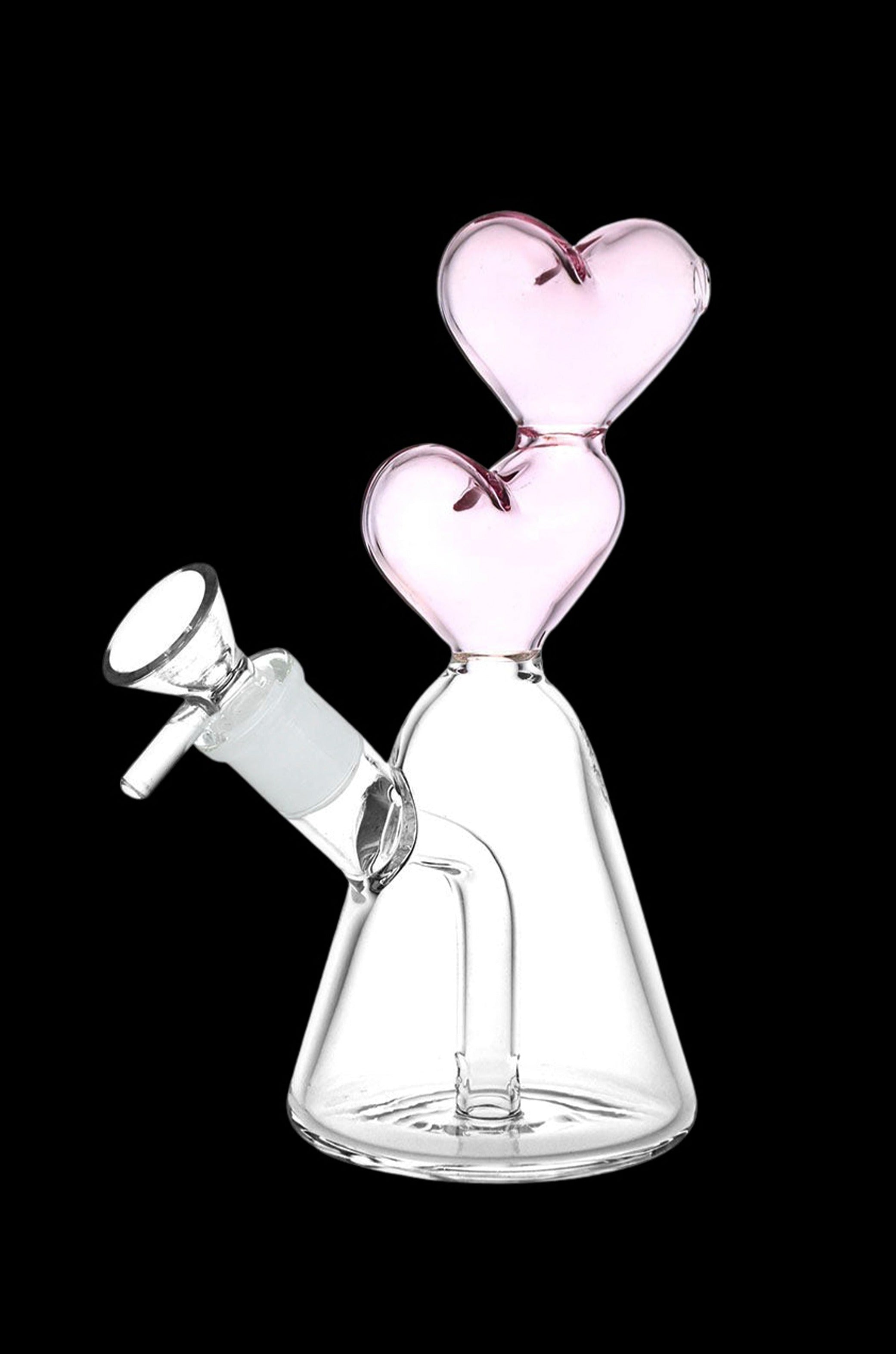 Image of Hearts Converge Glass Water Pipe