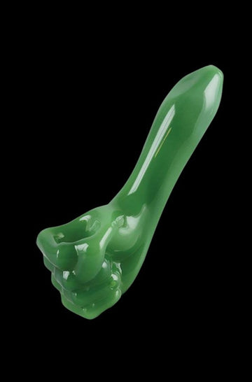 Green Fist Glass Hand Pipe | Spoons