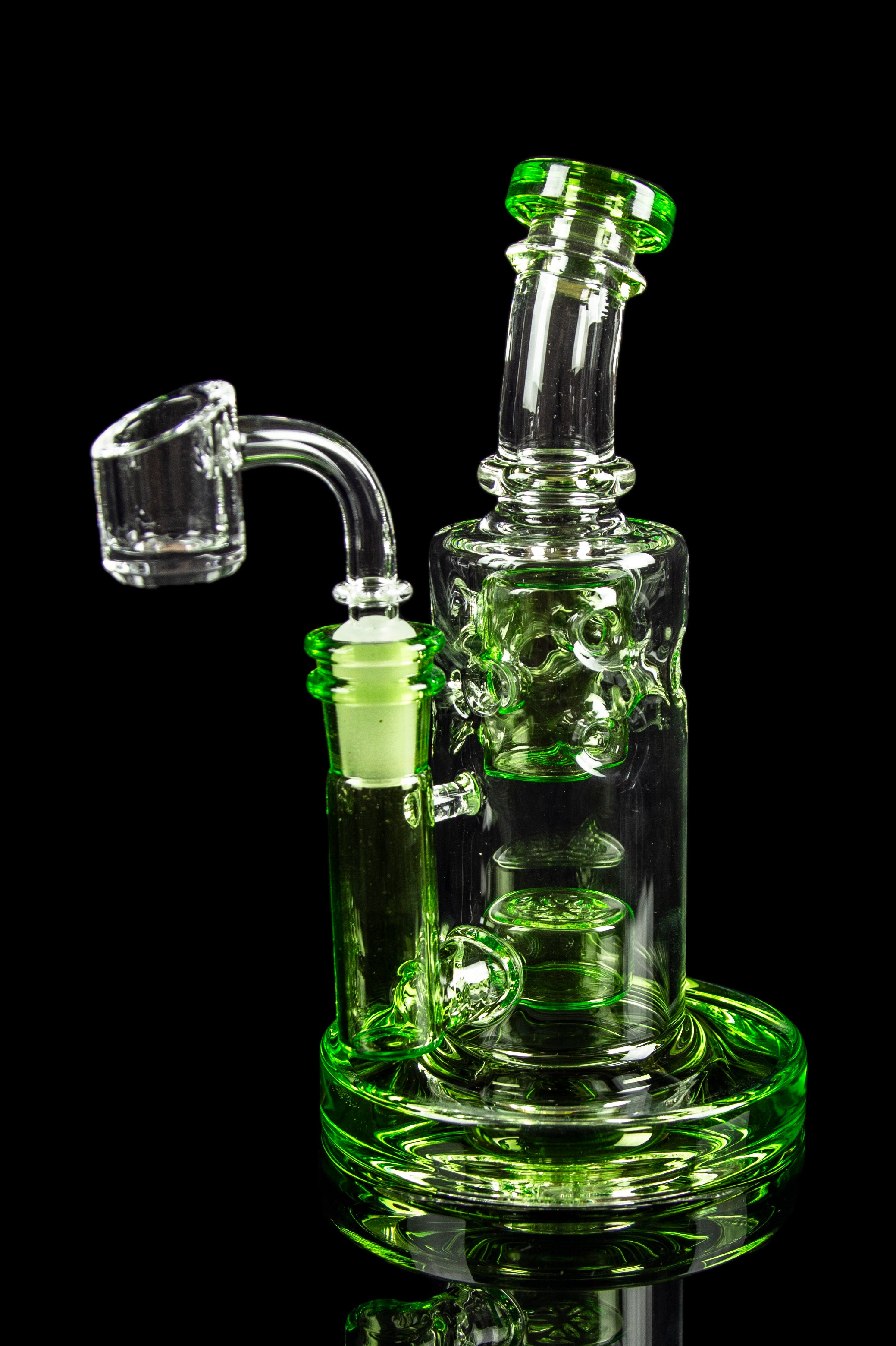 Waffle Recycler Perc Puffco Peak Glass Top 1 Count Assorted Colors