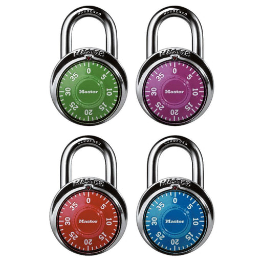 Master Lock 1530DCM Dial Aluminum Combination Padlock, 1-7/8 in