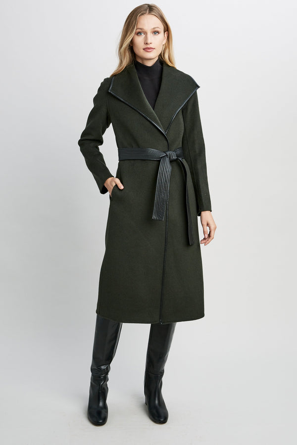 Tahari Lace Trim Asymmetrical Trench Coat, $200, Macy's