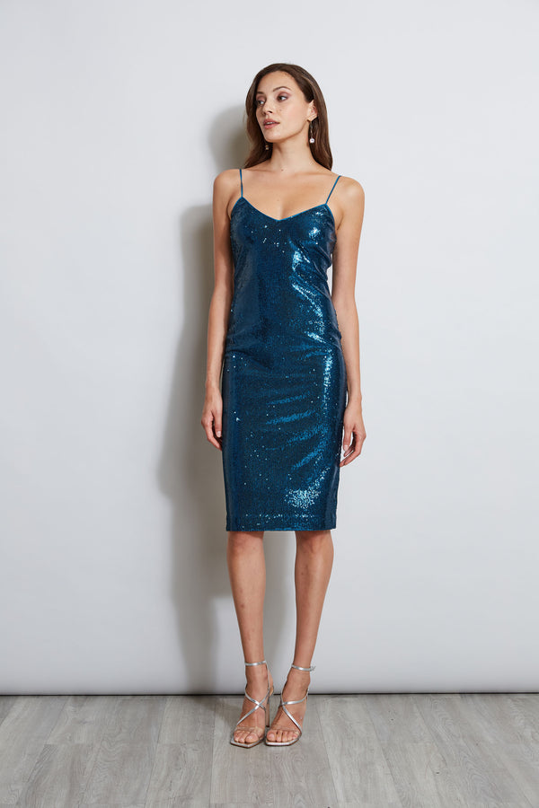 Sequin Floral Halter Dress – Elie Tahari