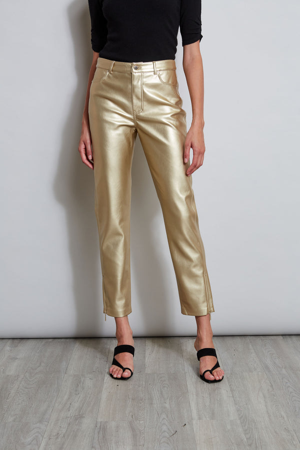 Inseam Slit Ponte Pant