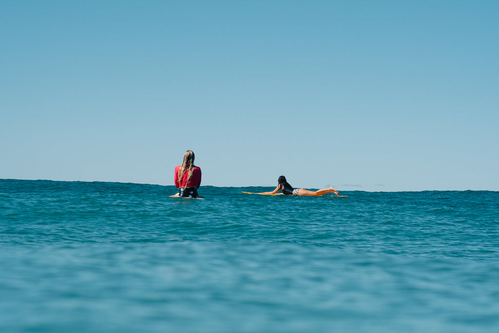 Sierra Lerback and Jo Brebner roadtest Salt Gypsy sustainable swimwear in Noosa. Shot by Shannon Cavarocchi #saltgypsy #sustainableswimwear #surffashion