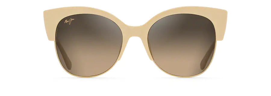 MARIPOSA Ivory with Gold Polarized Fashion Sunglasses