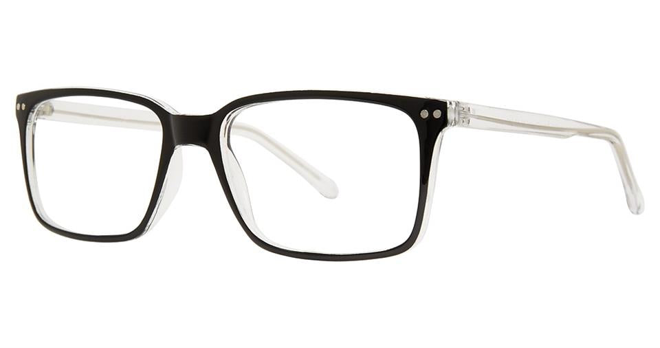 Blue Light Block Eyeglasses - SOHO 1043 Black Crystal with Crystal Temples