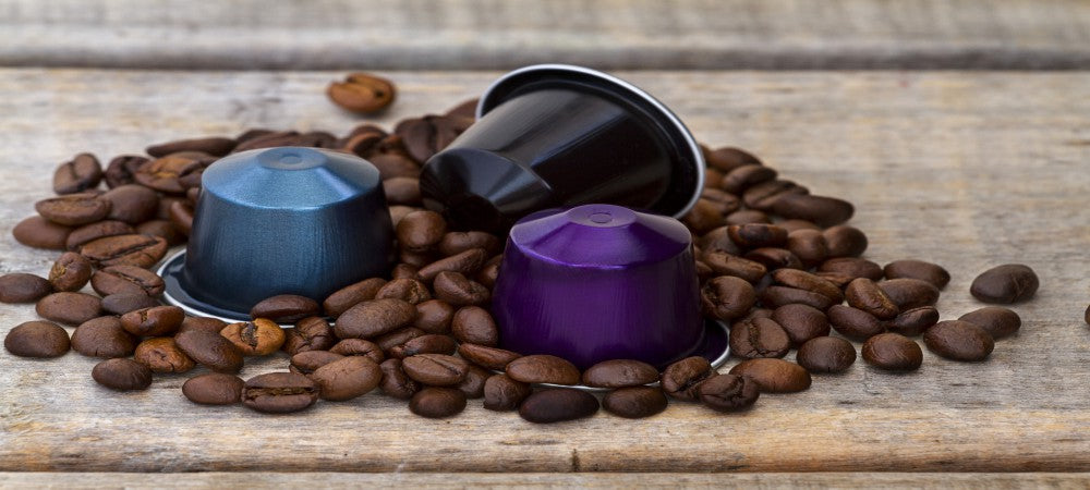 coffee pods with beans