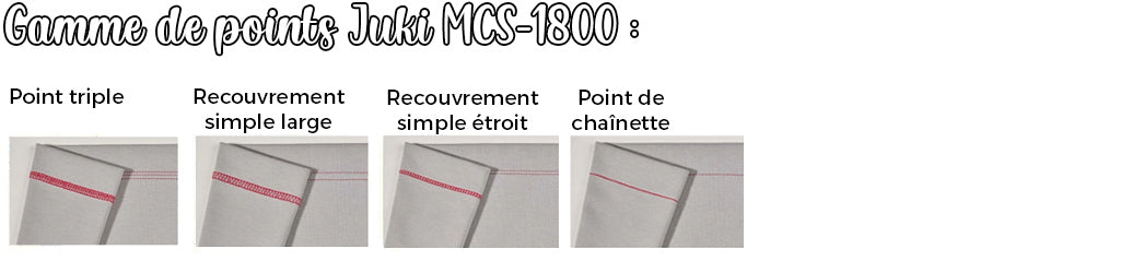 Gamme de points juki mcs-1800