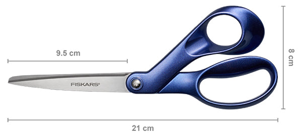 Dimensions fiskars bleu profond