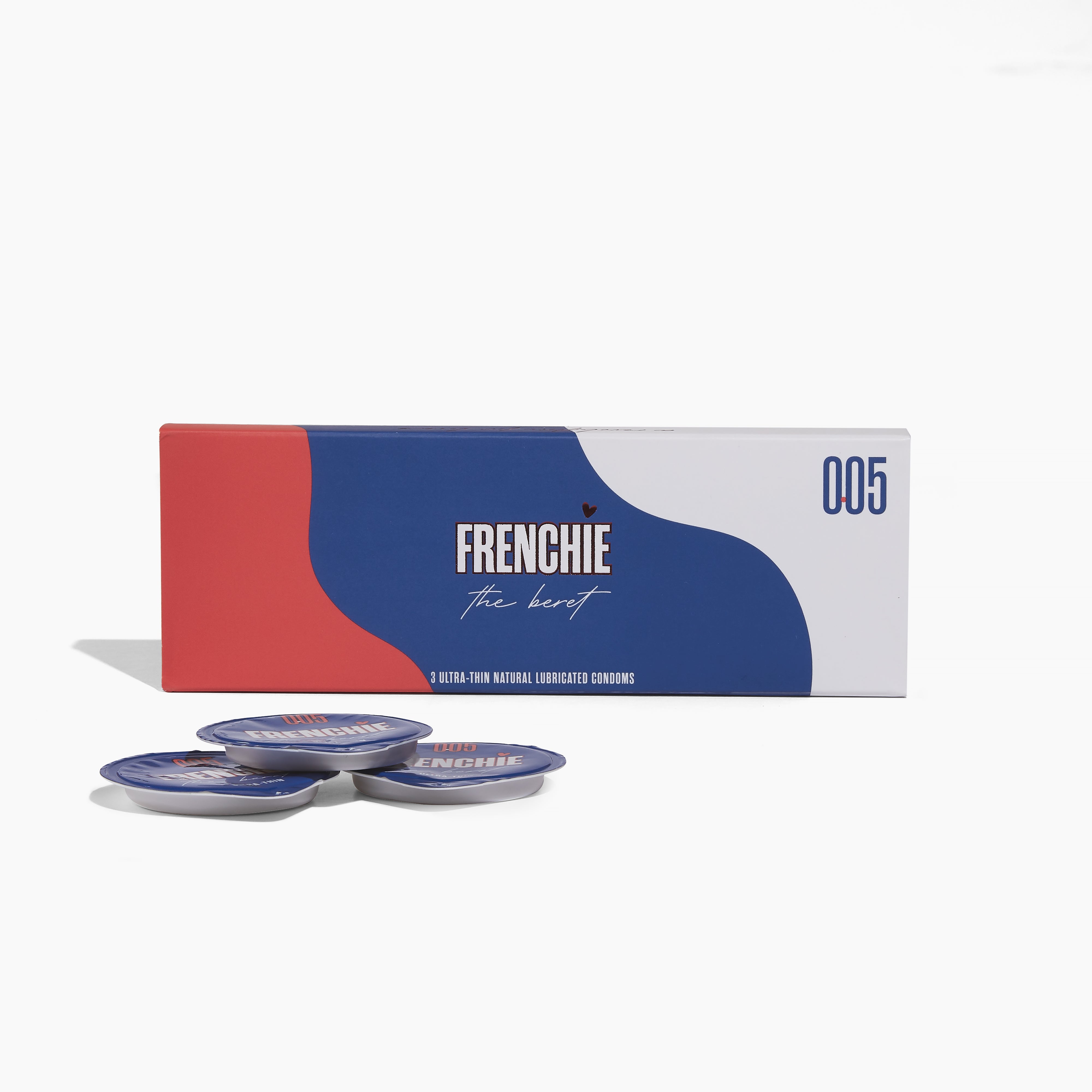 3 Pack Frenchie Beret  mm Ultra-thin Vegan Condom