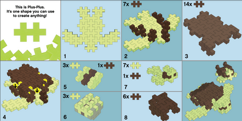 Sea turtle build - step by step