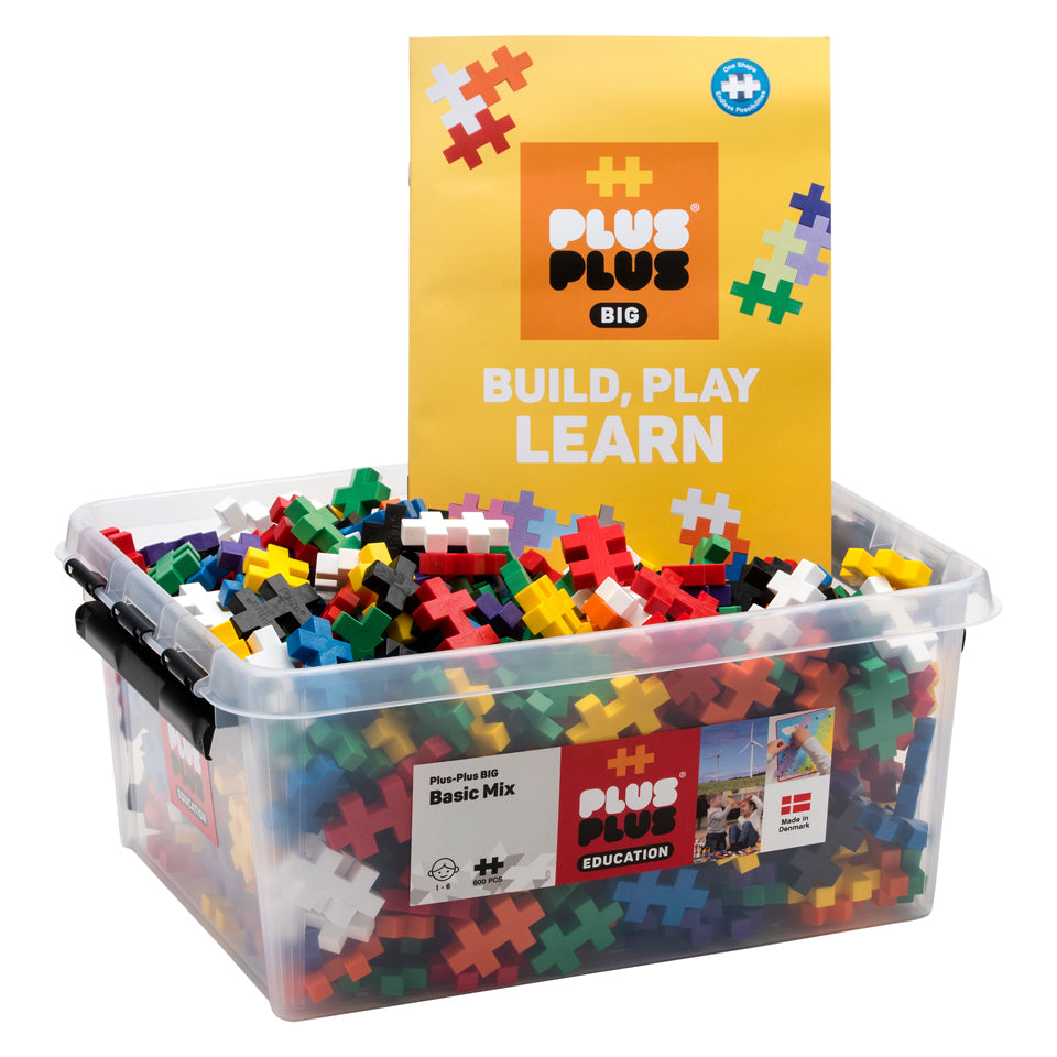 PLUS PLUS Big - 200 Big Pieces in Storage Tub - Neon Color Mix -  Construction Building Stem/Steam Toy, Interlocking Large Puzzle Blocks for  Toddlers