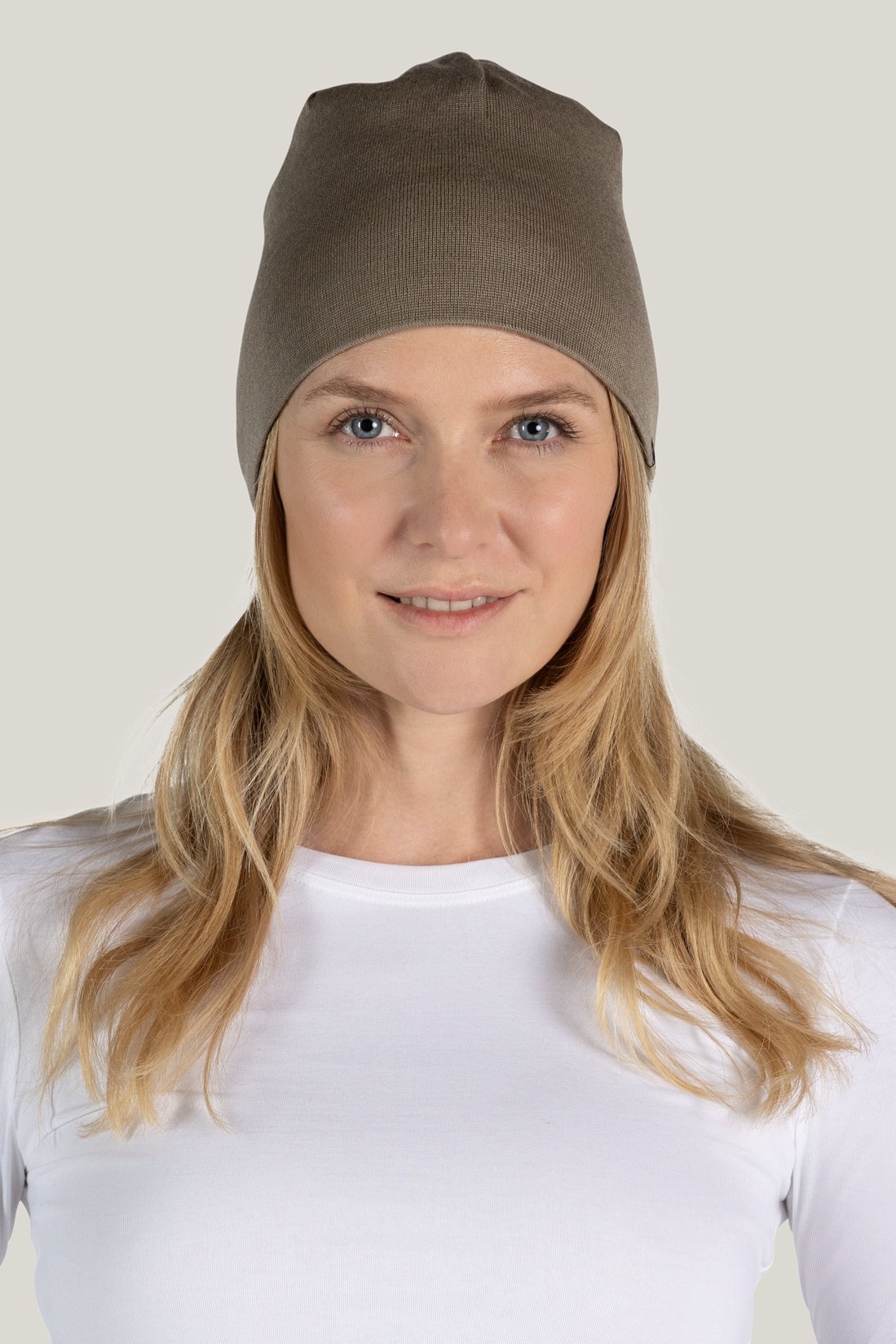 Tidls Beanie Reversible Taupe Unisex 33