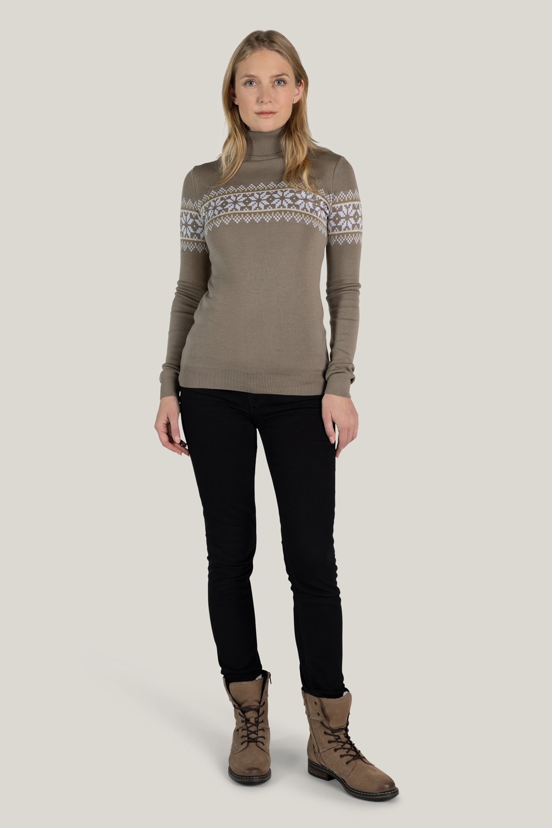 Tidls Liv Turtleneck Sweater Taupe L 11