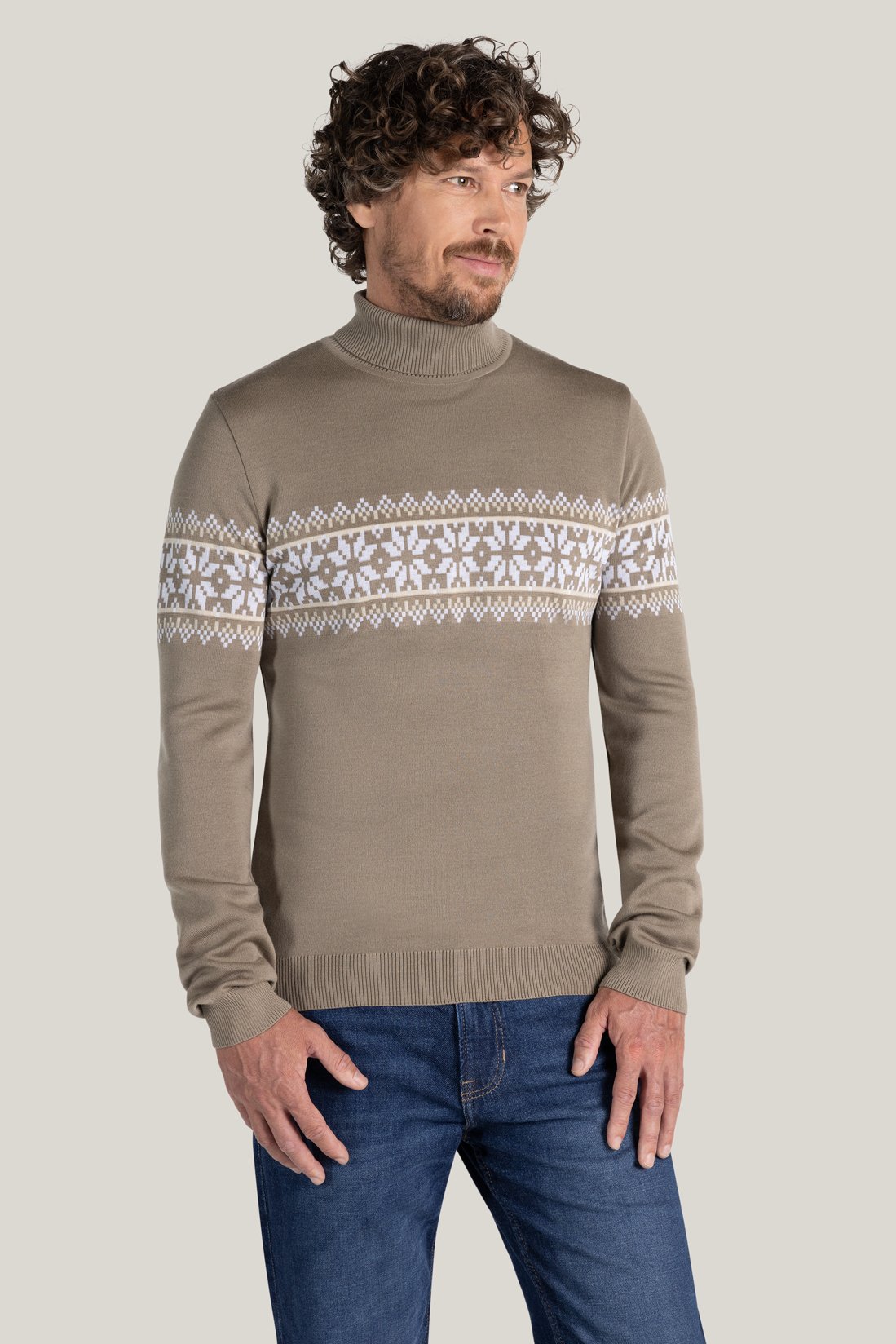 Tidls Nils Turtleneck Sweater Taupe XXL 29