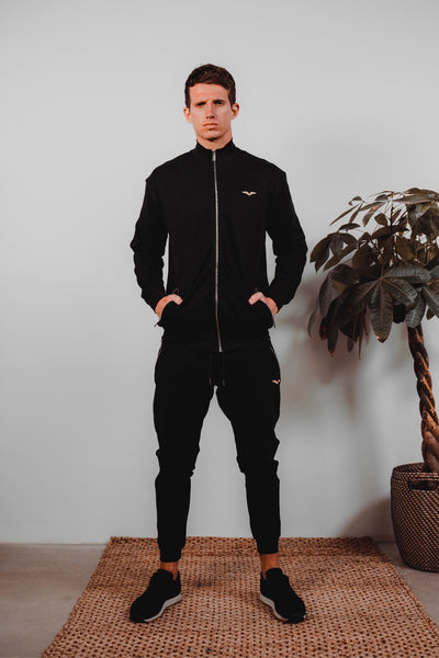 mens black tracksuit designer