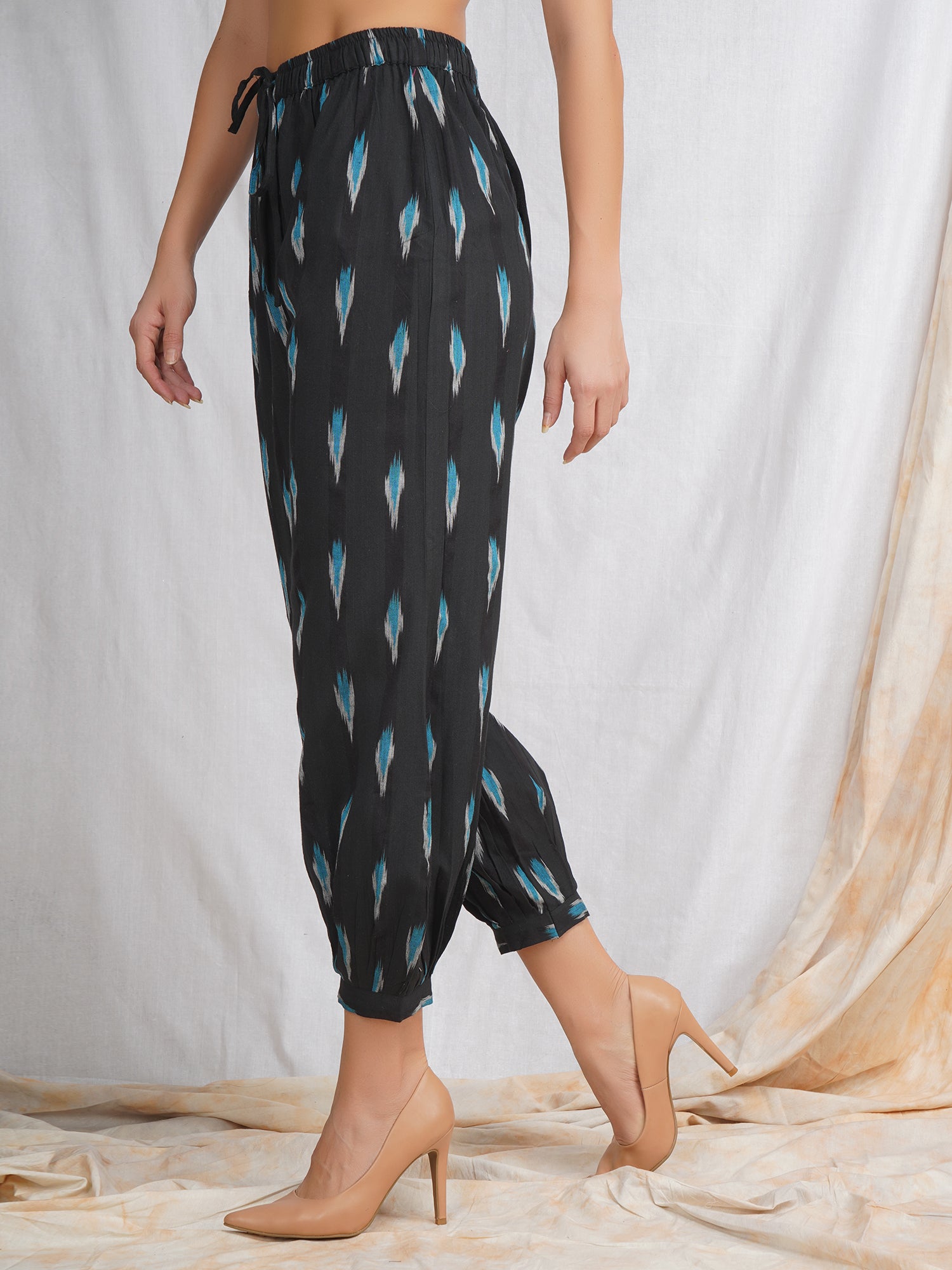 Buy Amazing India Online Cotton Elephant Print Genie Harem Pants Boho Gypsy  Trousers Free Size (Light Blue) at Amazon.in