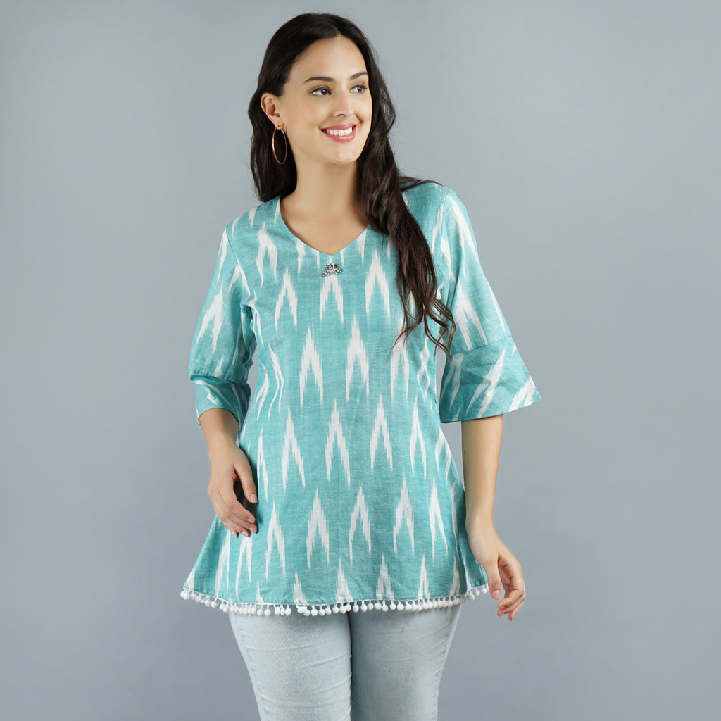 Cotton TunicsTops for Women | Ladies Long Tops | CraftsandLooms ...